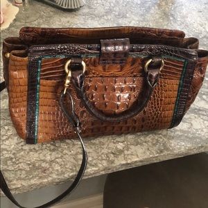 Annabelle Dark Camel Tri-Color Brahmin Bag